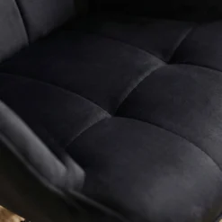 Fauteuil de bureau moderne à haut dossier Florelo Velours Noir