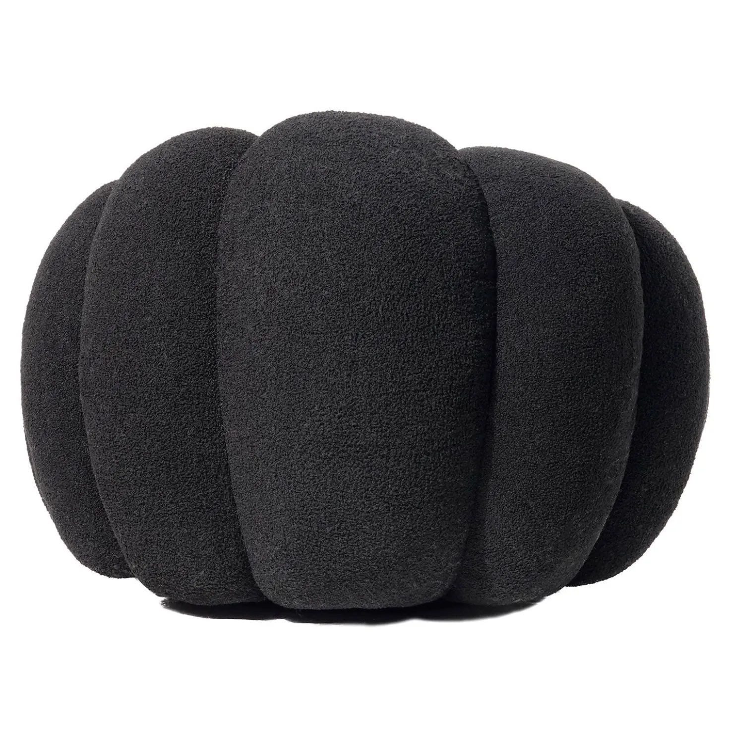 Fauteuil design coquillage Arielina Tissu bouclette Noir