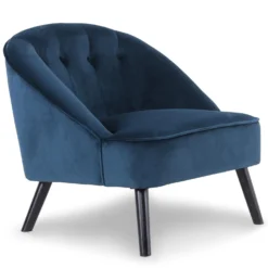 Fauteuil Ioan Velours Bleu
