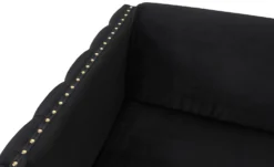 Fauteuil Joshua Velours Noir