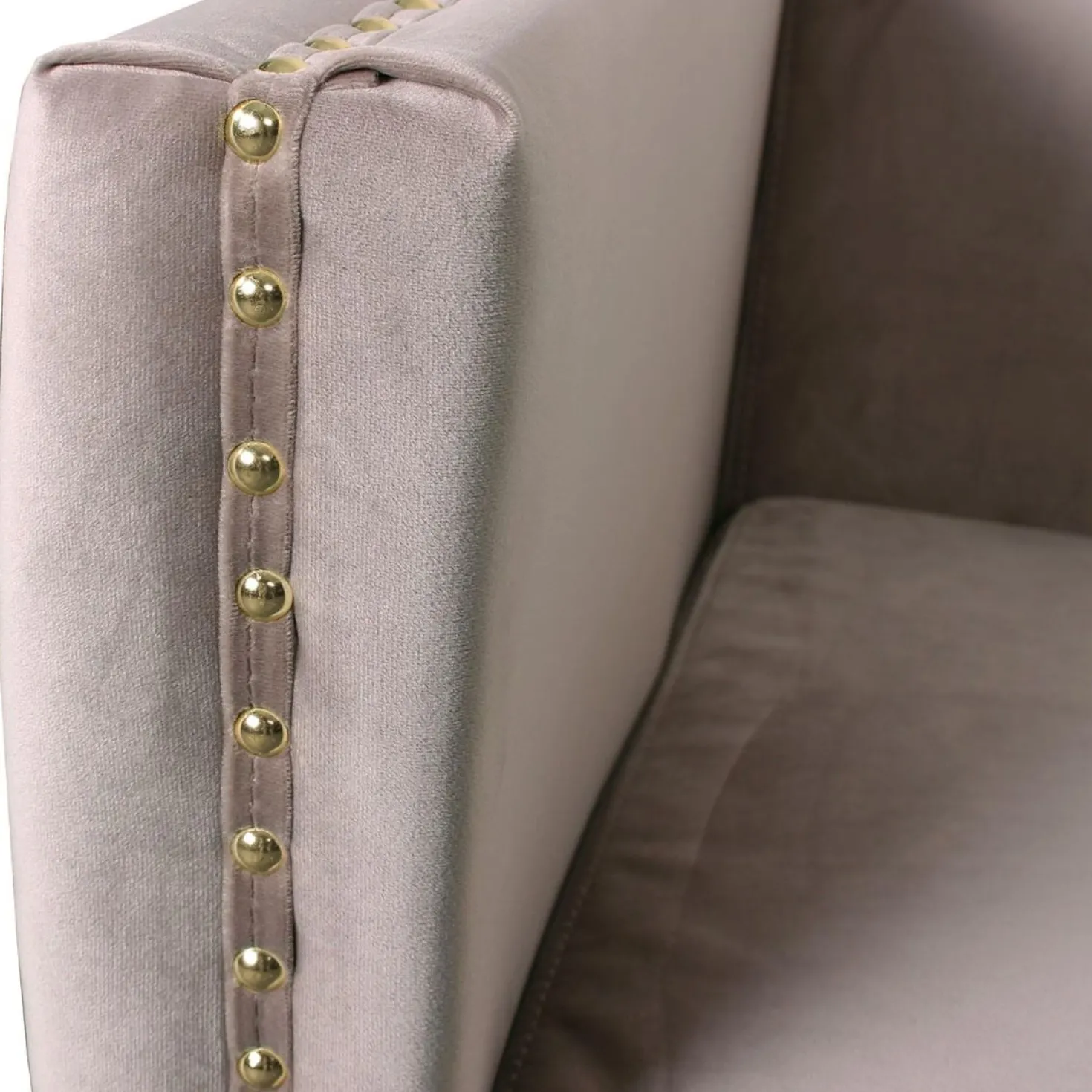Fauteuil Joshua Velours Taupe