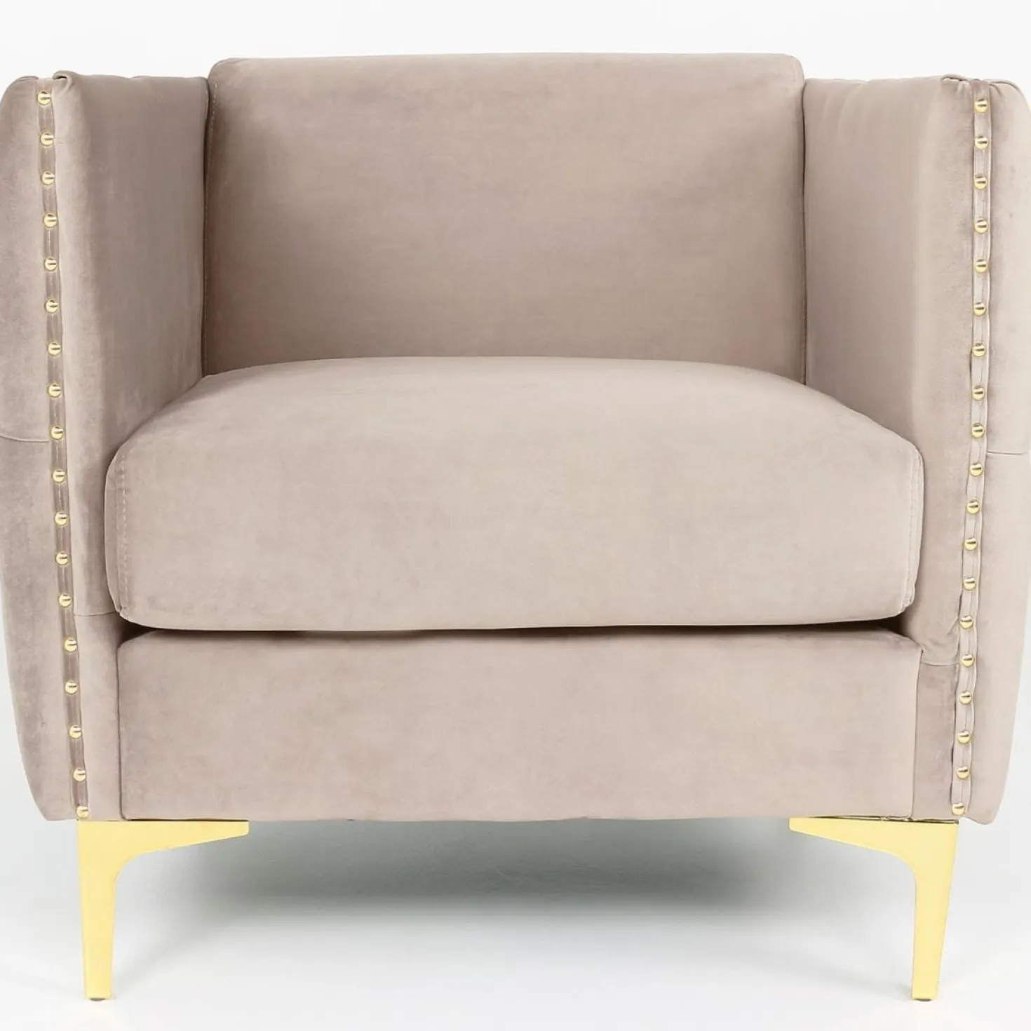 Fauteuil Joshua Velours Taupe