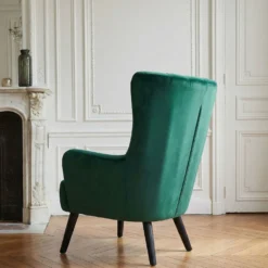 Fauteuil matelassé Vidal Velours Vert