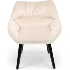 Fauteuil moderne et confortable Patrick Velours Beige