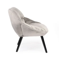Fauteuil moderne et confortable Patrick Velours Gris