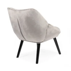 Fauteuil moderne et confortable Patrick Velours Gris