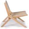 Fauteuil pliant Masdam Bois massif naturel et cannage en rotin