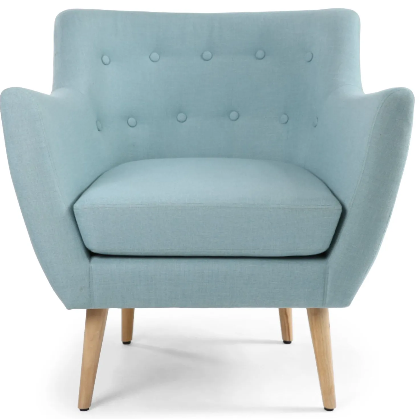 Fauteuil scandinave Molly Tissu Bleu