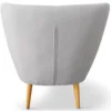 Fauteuil scandinave Molly Tissu Gris