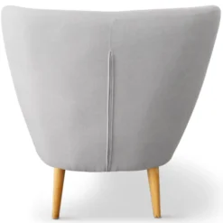 Fauteuil scandinave Molly Tissu Gris