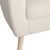 Fauteuil scandinave Savoy Tissu bouclette lainée Crème