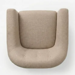 Fauteuil scandinave Savoy tissu Beige