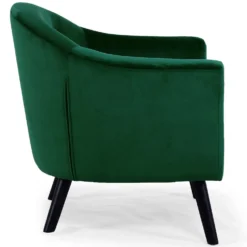 Fauteuil scandinave Savoy Velours Vert