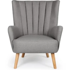 Fauteuil scandinave Vidal Tissu Gris