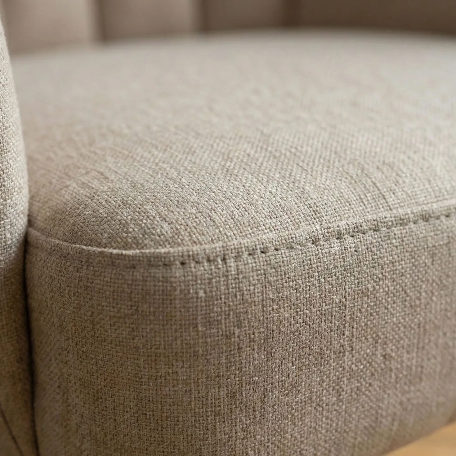 Fauteuil scandinave VidalTissu Beige