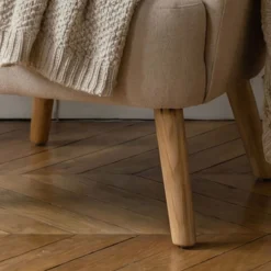 Fauteuil scandinave VidalTissu Beige