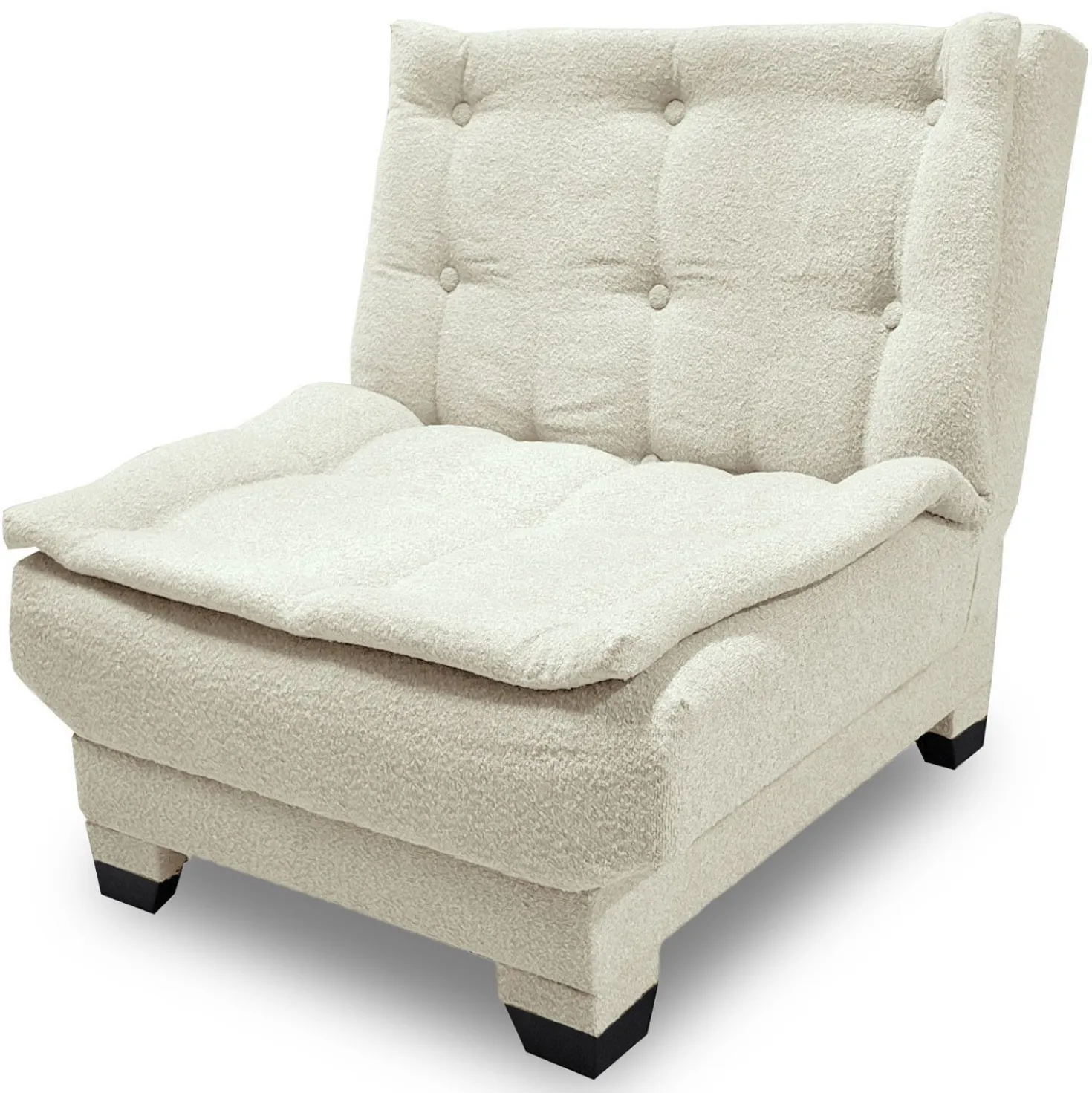 Fauteuil transformable en banquette Lefkada Tissu texturé Beige