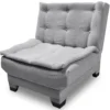 Fauteuil transformable en banquette Lefkada Tissu texturé Gris