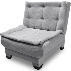 Fauteuil transformable en banquette Lefkada Tissu texturé Gris