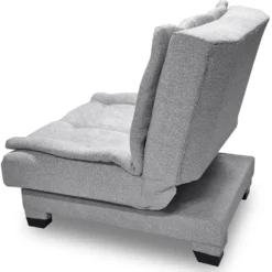 Fauteuil transformable en banquette Lefkada Tissu texturé Gris