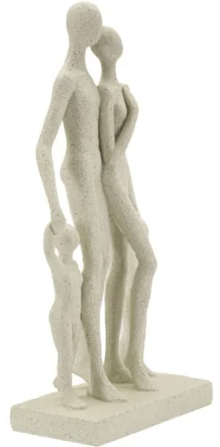 Figurine Family Stons Polyrésine Beige