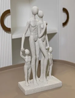 Figurine Family Stons Polyrésine Beige