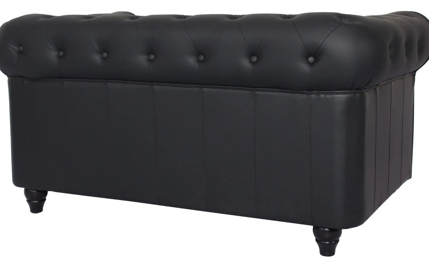 Grand canapé 2 places Chesterfield Noir