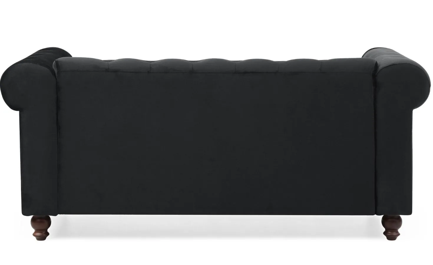 Grand canapé 2 places Chesterfield Velours Noir