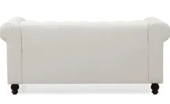 Grand canapé 2 places Chesterfield Blanc