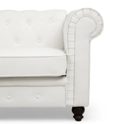 Grand canapé 2 places Chesterfield Blanc