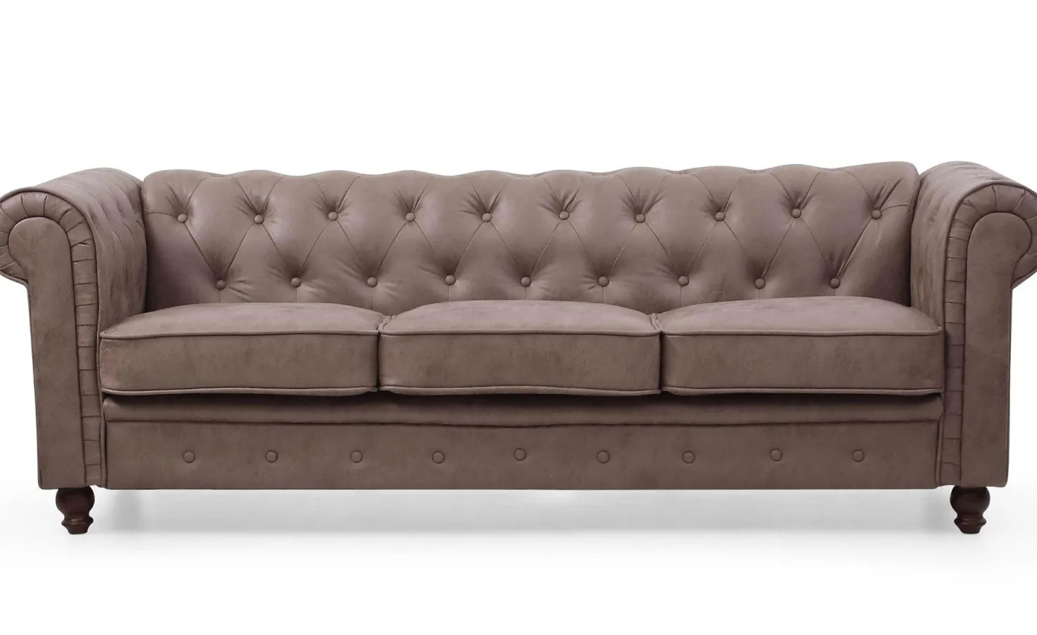 Grand canapé 3 places Chesterfield Vintage