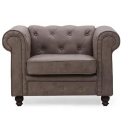 Grand fauteuil Chesterfield Vintage