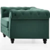 Grand fauteuil Chesterfield Velours Vert