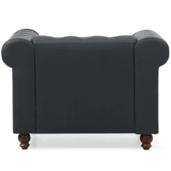 Grand fauteuil Chesterfield Noir