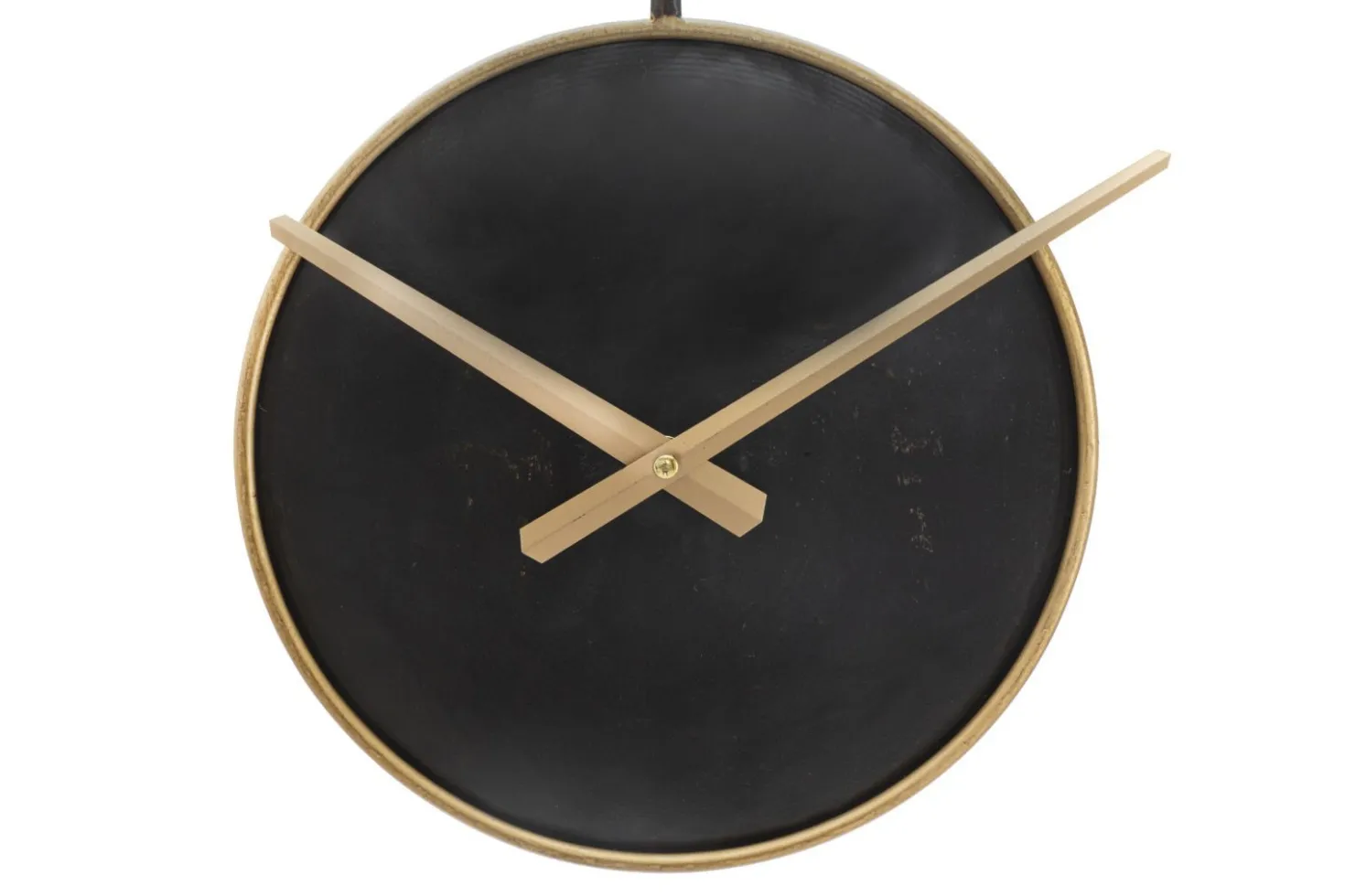 Horloge murale métal Noir et Doré