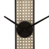 Horloge murale ronde Ribby Fer Noir Cannage de Vienne