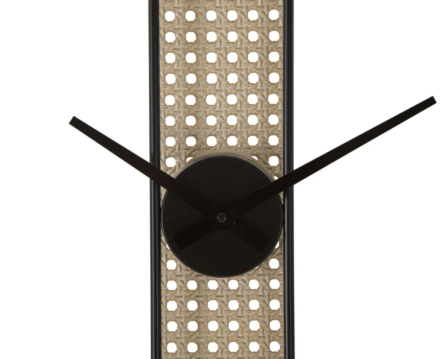 Horloge murale ronde Ribby Fer Noir Cannage de Vienne