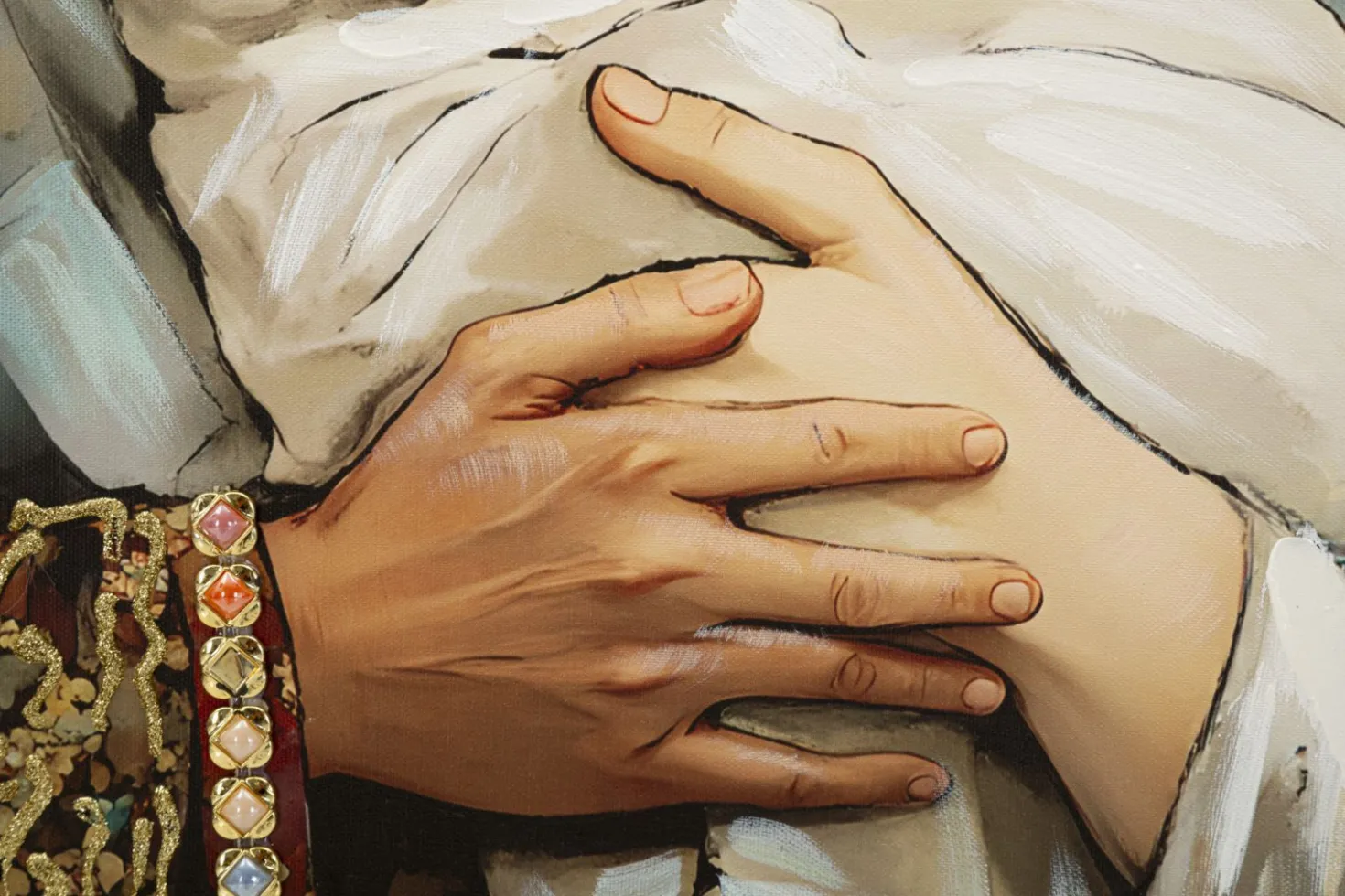 Impression sur toile Nativité Laquaré avec cadre