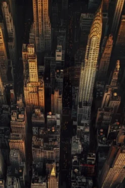 Impression sur toile New York avec cadre
