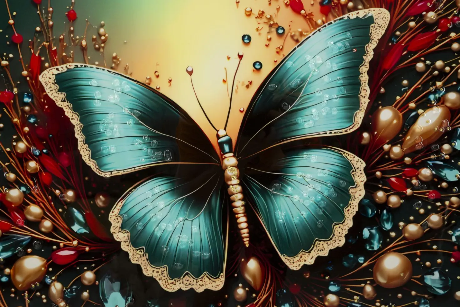 Impression sur toile Papillon Vernissé cadre 70x100