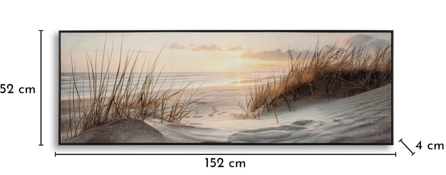 Impression sur toile paysage marin cadre noir