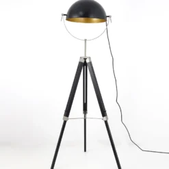 Lampadaire Apollon Noir et Or