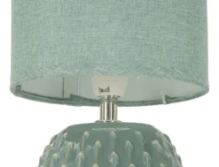 Lampe de chevet Pontus Céramique Turquoise abat-jour Tissu