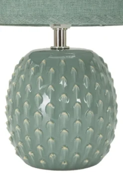 Lampe de chevet Pontus Céramique Turquoise abat-jour Tissu