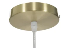 Lampe de plafond Glamy sphère en verre blanc et métal doré