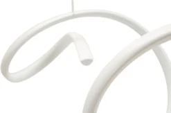 Lampe de plafond LED ondulée Uter Blanche
