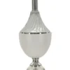 Lampe de sol Kody Métal Argent et Abat-jour Blanc