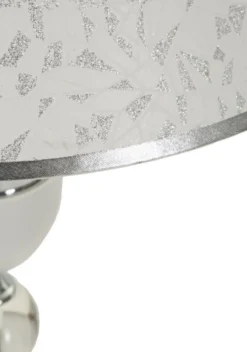 Lampe de sol Kody Métal Argent et Abat-jour Blanc