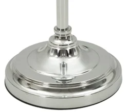Lampe de sol Kody Métal Argent et Abat-jour Blanc