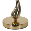 Lampe de table Chariot métal doré abat-jour plumes synthétiques Blanches